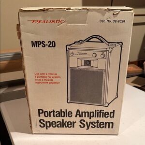 MPS-20 Amplified Realistic Speaker W/Microphones Instructions & Box